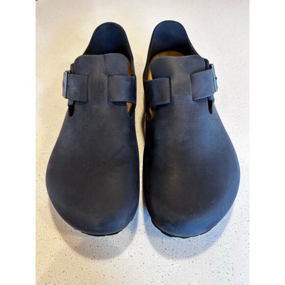 Birkenstock London Oiled Leather Clogs Black Unisex EU 41 (Wo's 10 M's 8) EUC! - Picture 6 of 10